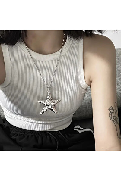 MİLALAZO Hip-Hop Yıldız Kolye Gotik Punk Y2k