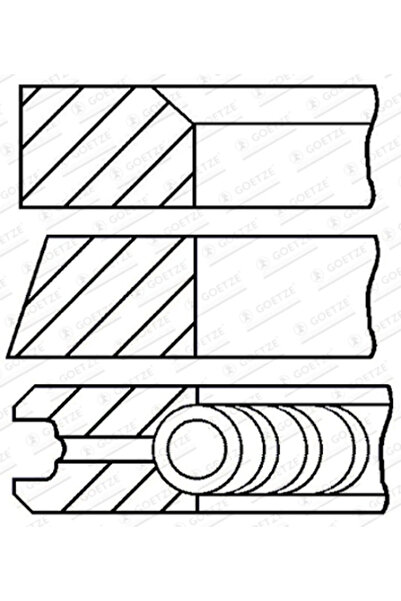 GOETZE ENGINE Set segmente piston Ford Ranger Ford Asia și Oceania Everest