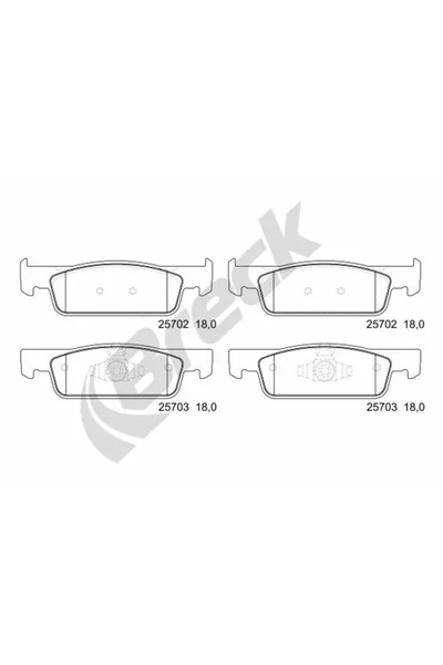BRECK Set Placute Frana Frana Disc Dacia Logan 2/Logan Mcv 2/Sandero 2 Renaul...