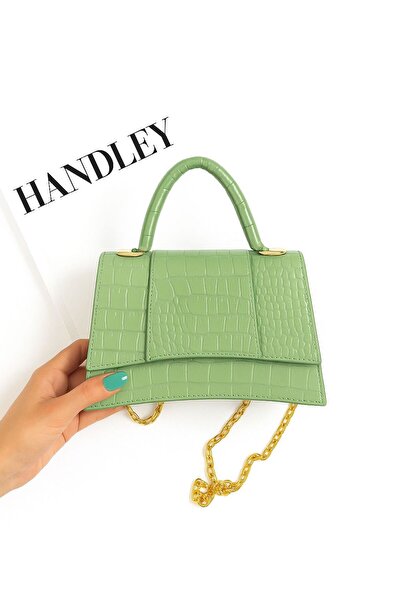 Handley Geantă de mână și de umăr cu imprimeu din piele de crocodil – Design ...