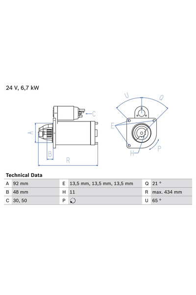 Bosch Starter Scania 4 - Series