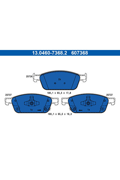 Ate Set Placute Frana Frana Disc Ford Tourneo Connect / Grand Tourneo Connect...