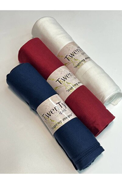 LA SEFA 3-Piece Combed Cotton Plain Shawl