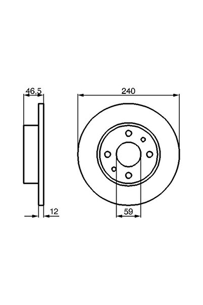 Bosch Disc Frana Autobianchi Y10 Fiat 147/Albea/Duna