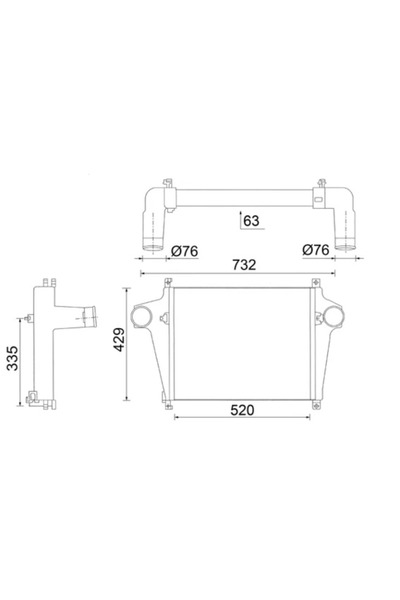 MAHLE Intercooler Compresor Daf Cf 65/Lf 45/Lf 55