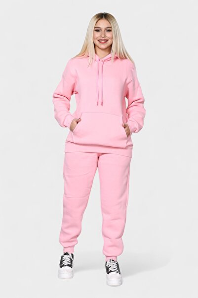 RO KİDS Unisex Tracksuit Set – Hooded Comfortable and Stylish Cotton Hoodie Set 3 Thread