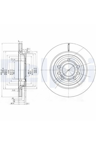 DELPHİ Дискови спирачки Cadillac BLS Fiat Croma