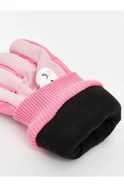 LC Waikiki Velcro Girls' Snow Gloves with Lock Detail (W5)