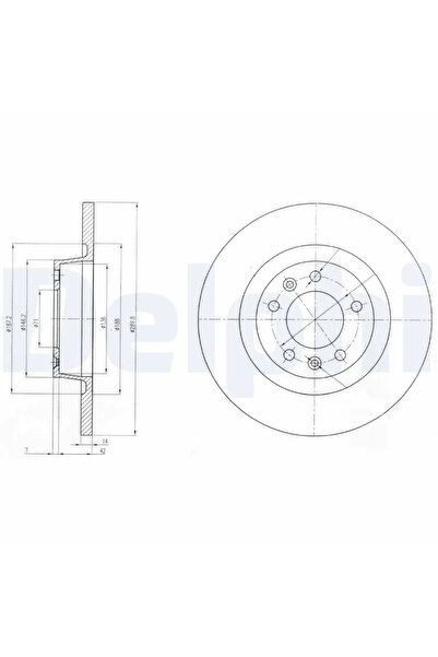 DELPHİ Спирачен диск Ситроен Джъмпи 2 Фиат Скудо Бус/Скудо Купе/Скудо Платфор...