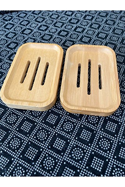 YAZICI 2-Piece Square Soap Dish Bamboo