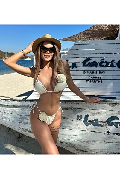 nuriçgiyim Bikini set sa detaljima zlatne boje