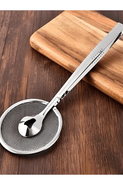 innoway Stainless Steel Colander with Tongs – Oil Straining, Frying, and Serving Tongs