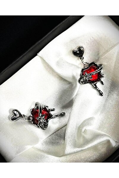 DÜKKAN DESİGN ERİYEN KALPLER TAŞLI KÜPE