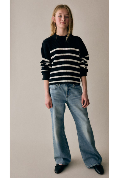 ASL GOLF CLUB Blugi pentru fete vintage albastru cu picioare largi