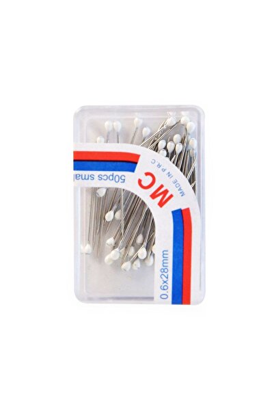 BALIM ÖRGÜ EVİ White Head Bulk Needle 28 mm 50 Pieces