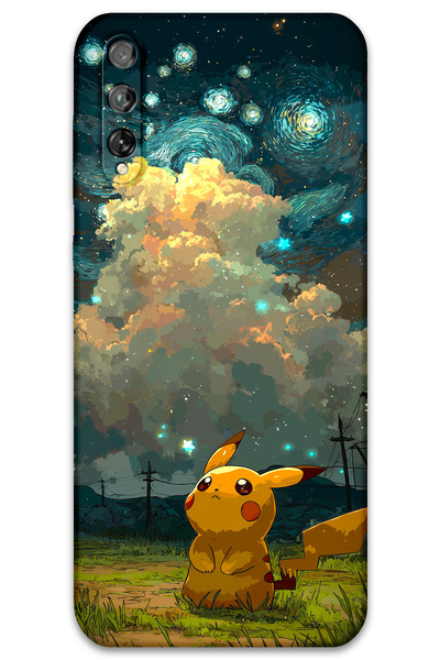Gramaphone Huawei P Smart S Uyumlu Pikacu Desenli Telefon Kılıfı + Ekran Koru...