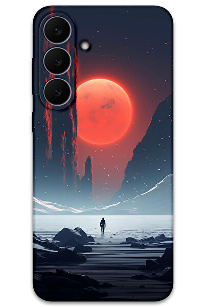 Gramaphone Galaxy S25 FE Uyumlu Uzay Desenli Telefon Kılıfı + Ekran Koruyucu ...