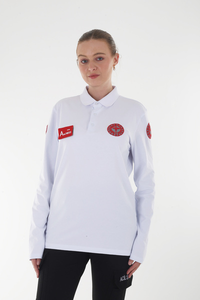 Ekg Medikal 112 Acil Sağlık Polo Yaka Penye Uzun Kol T-shirt (Unisex)
