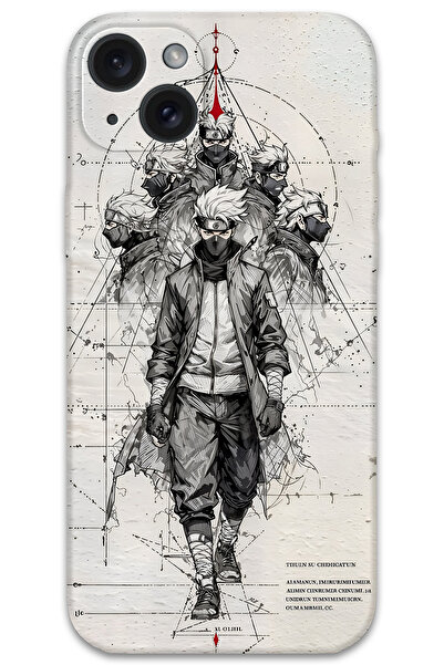 Gramaphone iPhone 15 Plus Uyumlu Anime Desenli Telefon Kılıfı + Ekran Koruyucu - 5875