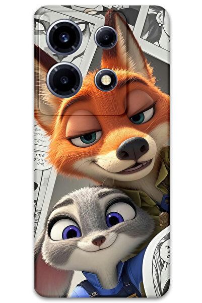 Gramaphone İnfinix Note 30 VIP Uyumlu Zootopia Desenli Telefon Kılıfı + Ekran Koruyucu - 5942