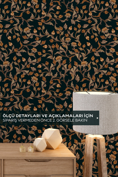 Pluswall Uzak Doğu Çiçek Sanatı Kendinden Yapışkanlı Duvar Kağıdı