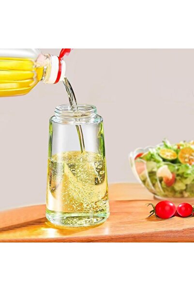 Roomlyne Frying Oil Dispenser Bottle 470ml Sprayer 2 in 1 Transparent Leakproof Large Capacity Ergon