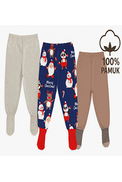 Melekpare Bebek Patikli Pantolon Kendinden Çoraplı Alt Pijama
