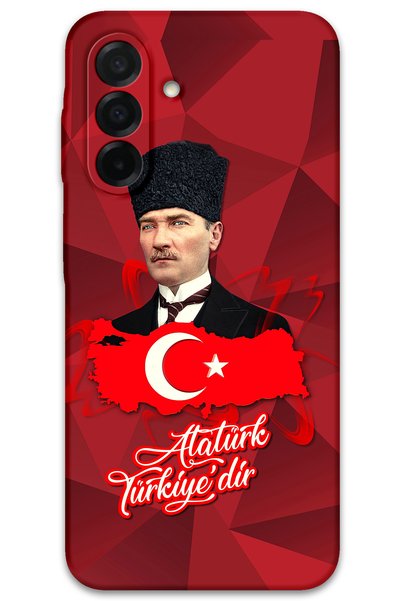 Gramaphone Galaxy A17 Compatible Ataturk Patterned Phone Case + Screen Protec...