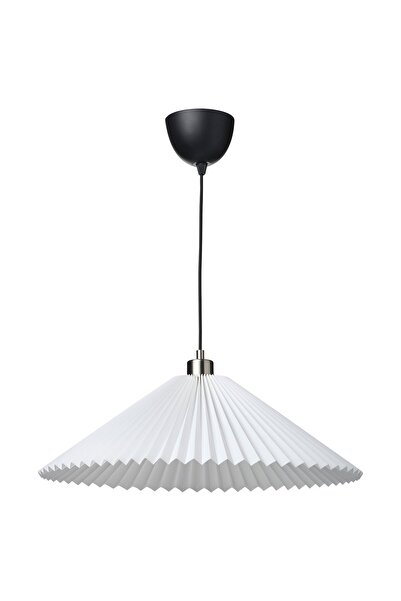 IKEA Pendant Lamp, Pleated White, 59cm