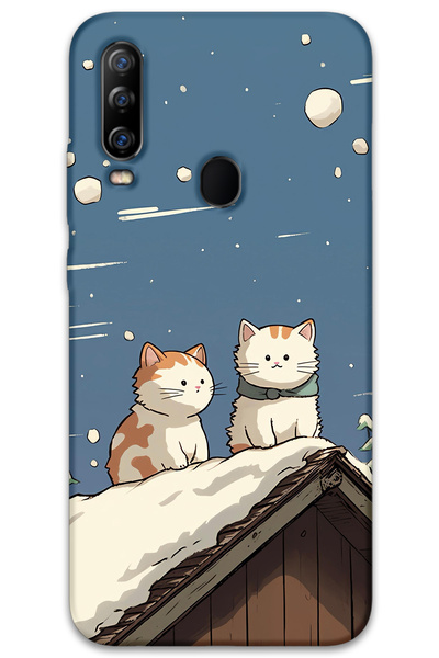 Gramaphone Gm 20 Pro Compatible Cat Pattern Phone Case + Screen Protector - 5780