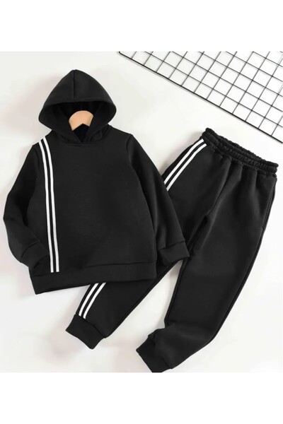 shop Set de trening unisex din 2 piese cu detalii alb în dungi