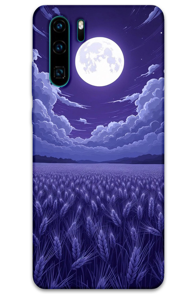 Gramaphone Huawei P30 Pro Uyumlu Çiçek Desenli Telefon Kılıfı + Ekran Koruyuc...