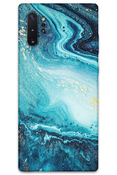 Gramaphone حافظة هاتف بنمط رخامي متوافقة مع هاتف Galaxy Note 10 Plus + واقي ش...