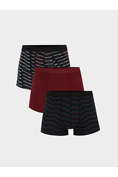 LC Waikiki New Season Standard Patterned Men's Boxer 3-Piece Set