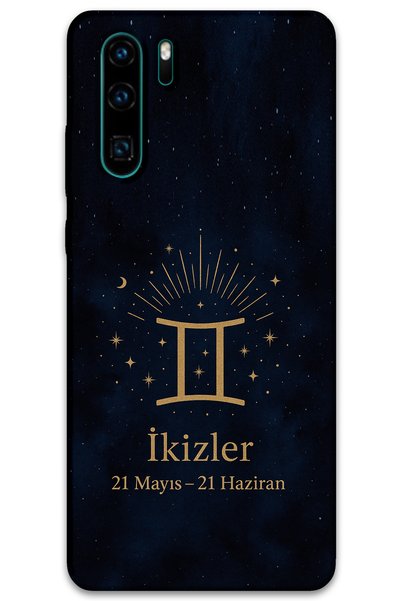 Gramaphone حافظة هاتف بنمط برج الجوزاء متوافقة مع هاتف هواوي P30 Pro + واقي ش...