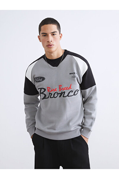 LC Waikiki V-Neck Ford Printed Men's Sweatshirt