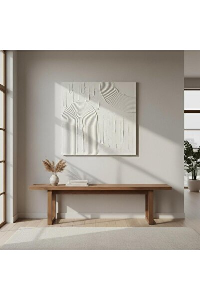 Casco لوحة فنية جدارية بتفاصيل بارزة وألوان هادئة 100×100سم