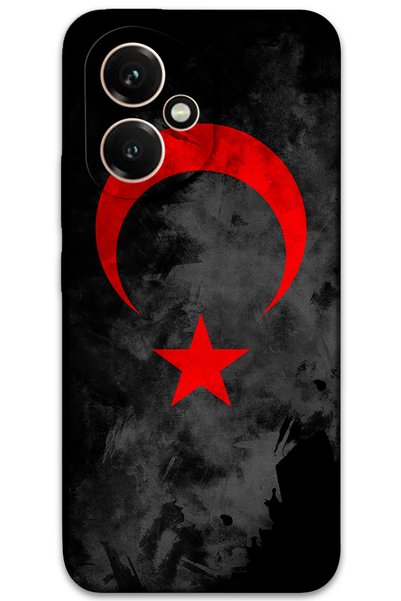 Gramaphone حافظة هاتف متوافقة مع Honor 400 بنمط العلم التركي + واقي شاشة - 5852