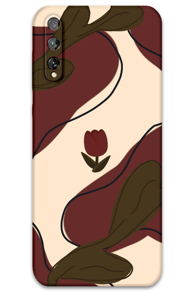 Gramaphone Huawei P Smart S Uyumlu Çiçek Desenli Telefon Kılıfı + Ekran Koruy...