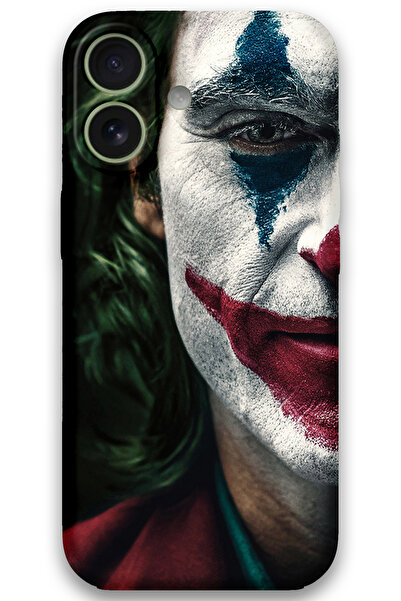 Gramaphone iPhone 16 Plus Uyumlu Joker Desenli Telefon Kılıfı + Ekran Koruyuc...