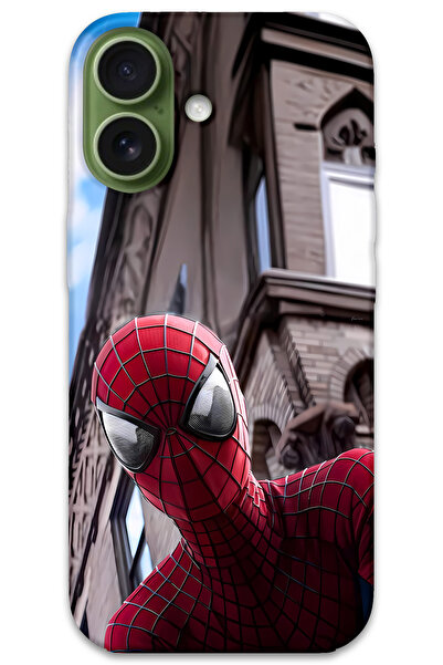 Gramaphone iPhone 17 Uyumlu Spiderman Desenli Telefon Kılıfı + Ekran Koruyucu...