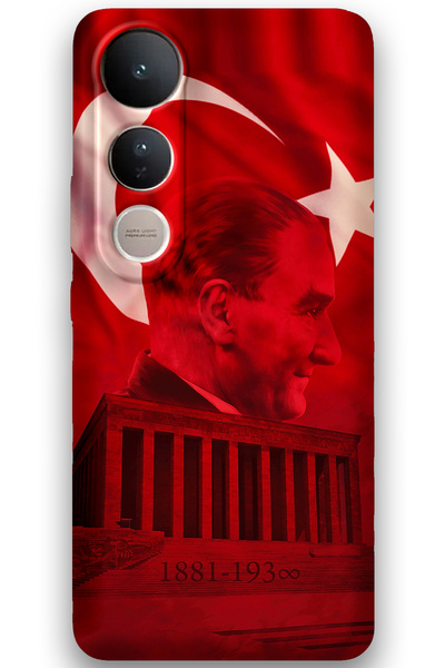 Gramaphone Vivo V50 Lite 4g Compatible Ataturk Pattern Phone Case + Screen Pr...