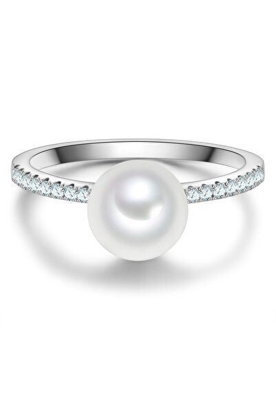 Rafaela Donata Silberring Ring Sterling Silber Muschelkernperle weiß Zirkonia weiß