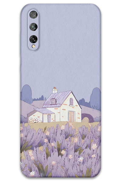 Gramaphone Huawei P Smart S Uyumlu Çiçek Desenli Telefon Kılıfı + Ekran Koruy...