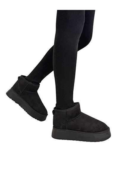 Julshen Γυναικείες μπότες σουέτ με γούνα εσωτερικά