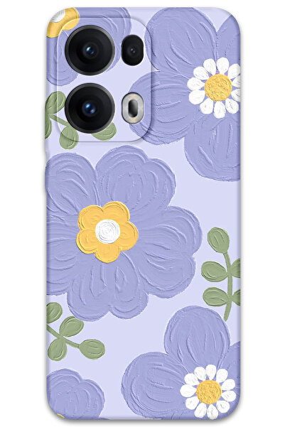 Gramaphone Oppo Reno 13 Pro 5G Uyumlu Çiçek Desenli Telefon Kılıfı + Ekran Ko...