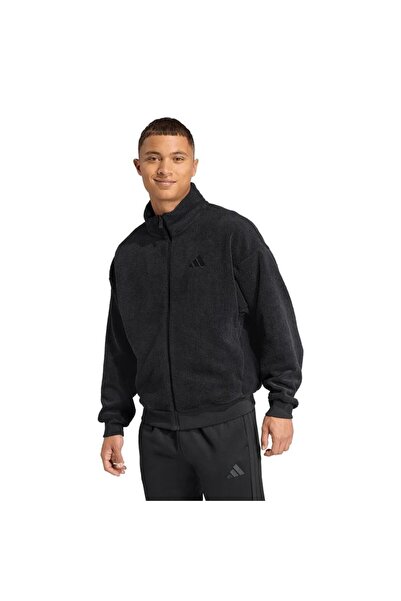adidas Ανδρικό μαύρο φλις μπουφάν Future Icons (JW7118)