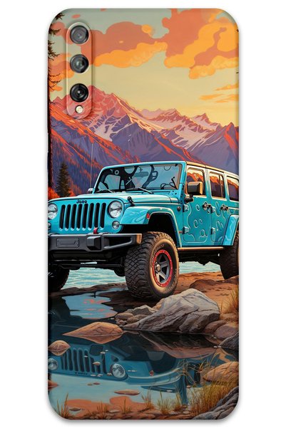 Gramaphone Huawei P Smart S Compatible Car Patterned Phone Case + Screen Prot...