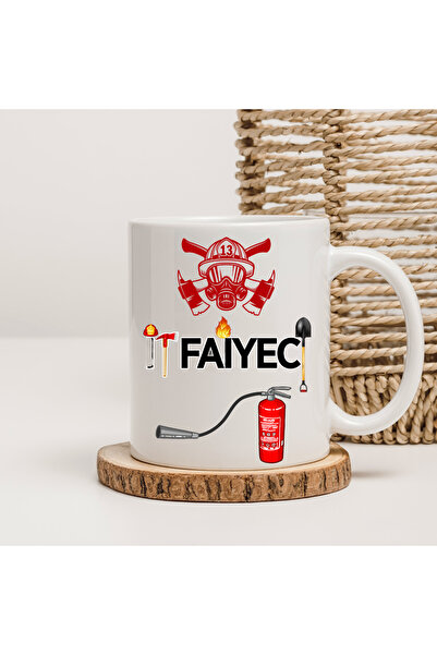 Er-Se Tasarım Firefighter mug, firefighter specialty mug, gift mug for friend, gift mug