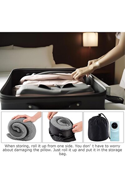 Hope Flyhugz Wander Plus Memory Foam Travel Neck Pillow (Dark Gray)